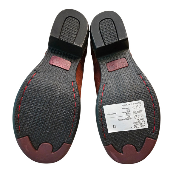 Fly London Shoes Womens Size 37 Brick Oil Suede Lace Up Ankle Booties Fallcore - Picture 11 of 13